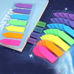 Fluorescent Index Sticker Flat Head Random Sticker Sticky Note 140 Sheets
