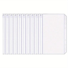A6 6 Hole Binder Pockets Budget Cash Envelopes Clear Zipper Folders