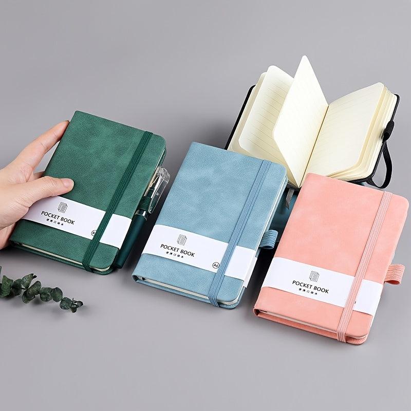 A7 Mini Notebook with Pen Holder 100 Sheets Ruled 3.15x4.33in