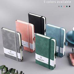 A7 Mini Notebook with Pen Holder 100 Sheets Ruled 3.15x4.33in