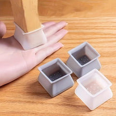 4pcs Silicone Chair Foot Covers Non Slip Quiet Protection for Stool Legs