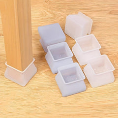 4pcs Silicone Chair Foot Covers Non Slip Quiet Protection for Stool Legs
