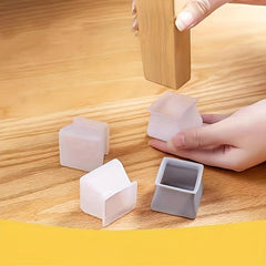 4pcs Silicone Chair Foot Covers Non Slip Quiet Protection for Stool Legs