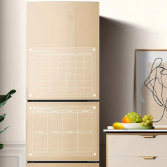 Acrylic Magnetic Calendar for Fridge 2 Sets Clear Dry Erase Planner Whiteboard
