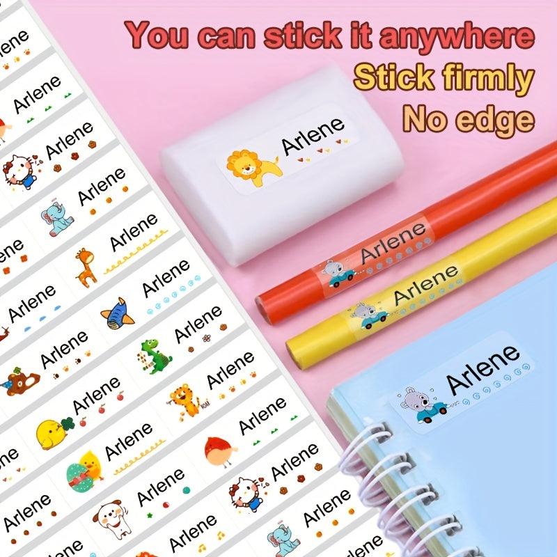 Custom Transparent Name Stickers for Personalized School Supplies