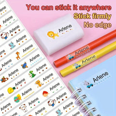 Custom Transparent Name Stickers for Personalized School Supplies