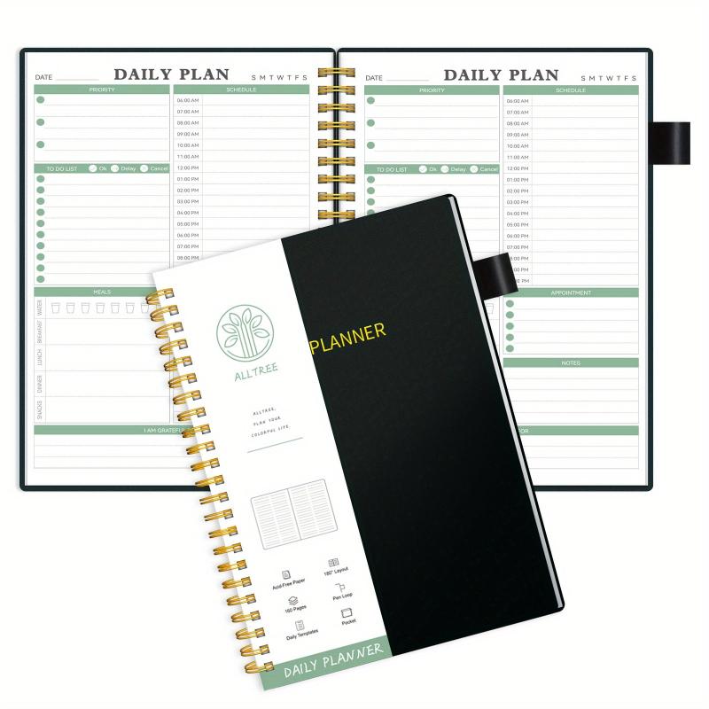 Undated Spiral Daily To Do List Planner Meal Tracker