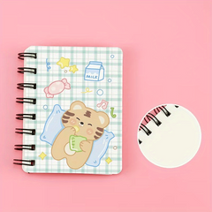 Cartoon A7 Coil Book Fun Mini Notebook 80 Sheets Student Pocket Notepad