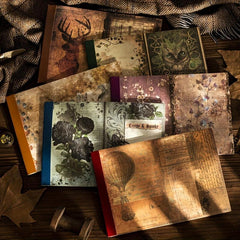 40pcs Retro Dark Wind Paper Set for Crafts, Can Be Cut, 5x5/5x7/5x9 Inch