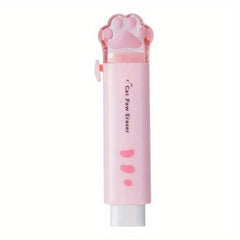Cat Paw Eraser Girl Pencil Eraser Student Rubber Cartoon Pen Eraser