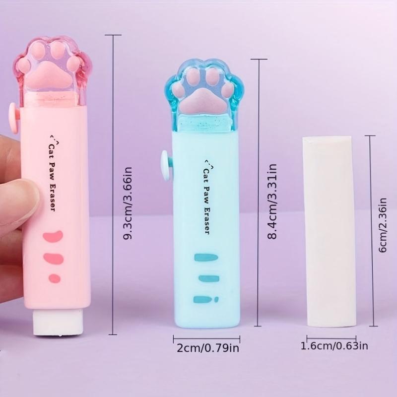 Cat Paw Eraser Girl Pencil Eraser Student Rubber Cartoon Pen Eraser