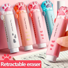 Cat Paw Eraser Girl Pencil Eraser Student Rubber Cartoon Pen Eraser