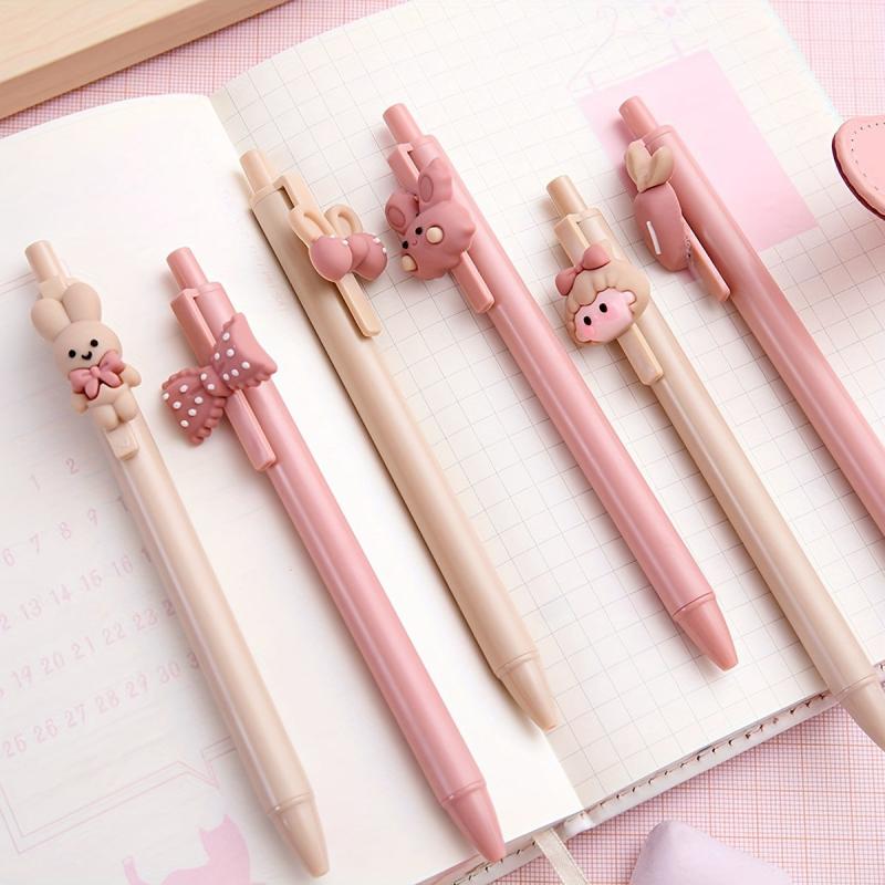 3pcs Rabbit Girls Ballpoint Pen Set For Girls Women