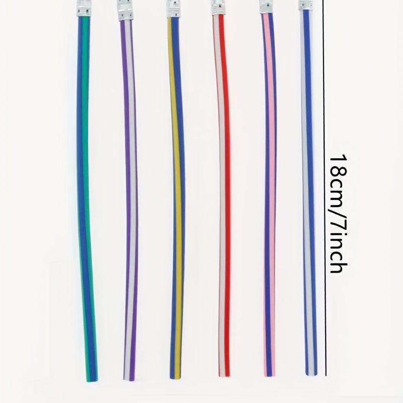 10pcs Bendable Magic Pencils Colorful Stripe for Students Classroom & School