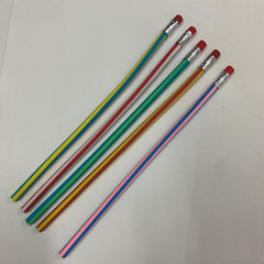 10pcs Bendable Magic Pencils Colorful Stripe for Students Classroom & School