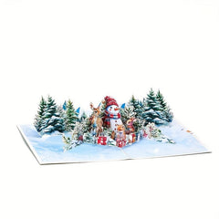1pc Christmas Pop Up Card Warm Wish 3D Greeting Card