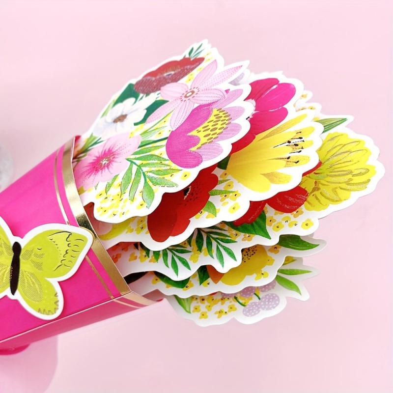 3D Bouquet Greeting Cards - Mother's Birthday Anniversary Gift