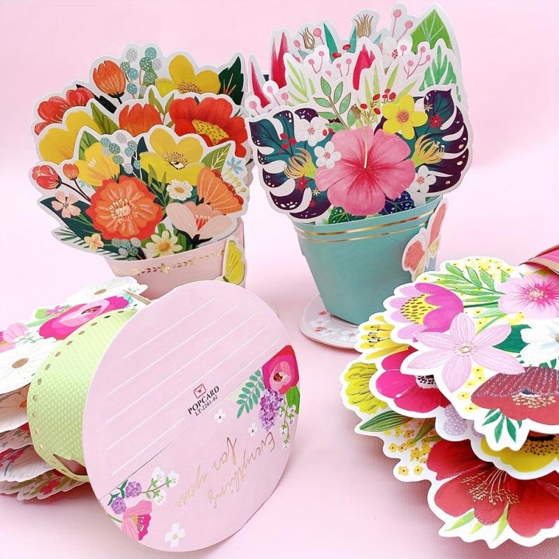 3D Bouquet Greeting Cards - Mother's Birthday Anniversary Gift