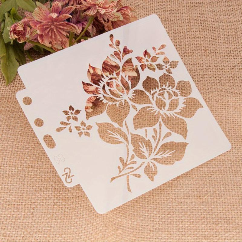 5pcs Flower Stencils for Drawing and Masking