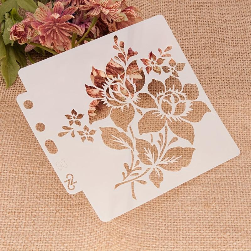 5pcs Flower Stencils for Drawing and Masking