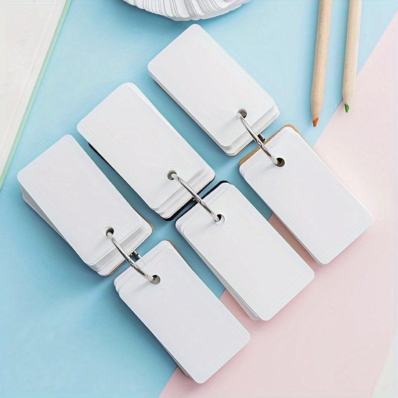 100 Blank Double Sided Word Card Business Message DIY Gift Note Paper