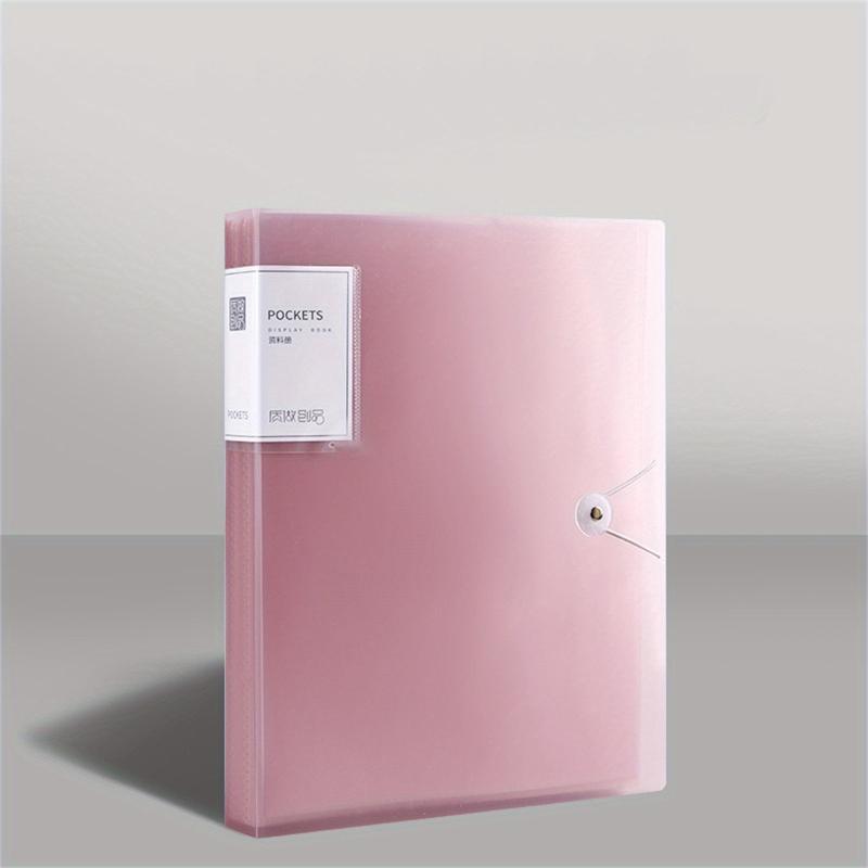 A4 40 Pages Document Folder Insert File Folder Translucent Book Portfolio Folder