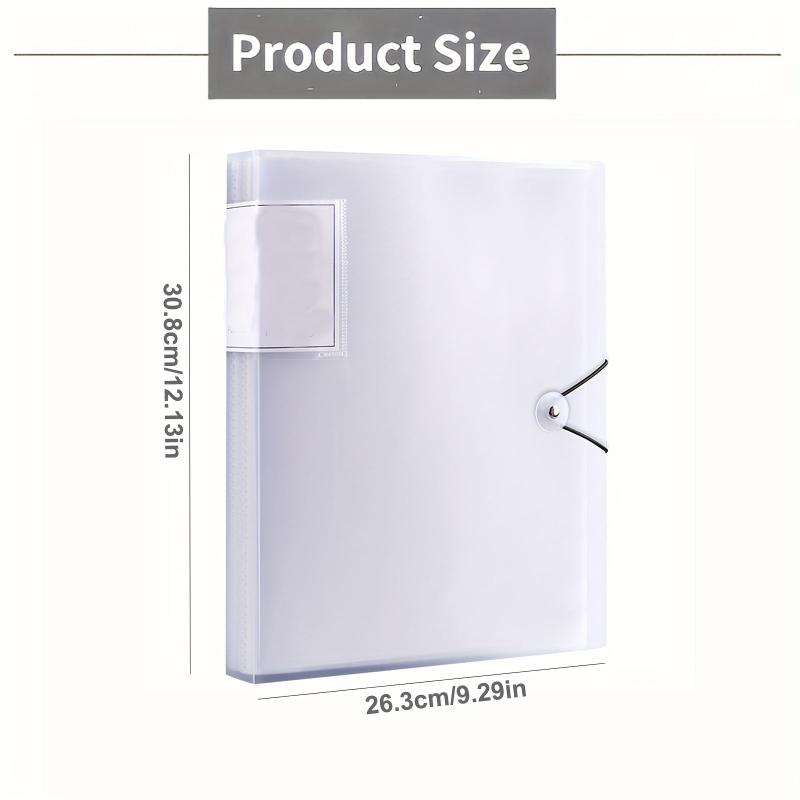 A4 40 Pages Document Folder Insert File Folder Translucent Book Portfolio Folder