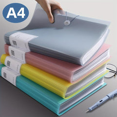 A4 40 Pages Document Folder Insert File Folder Translucent Book Portfolio Folder