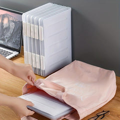 Transparent A4 File Storage Box for Office Supplies