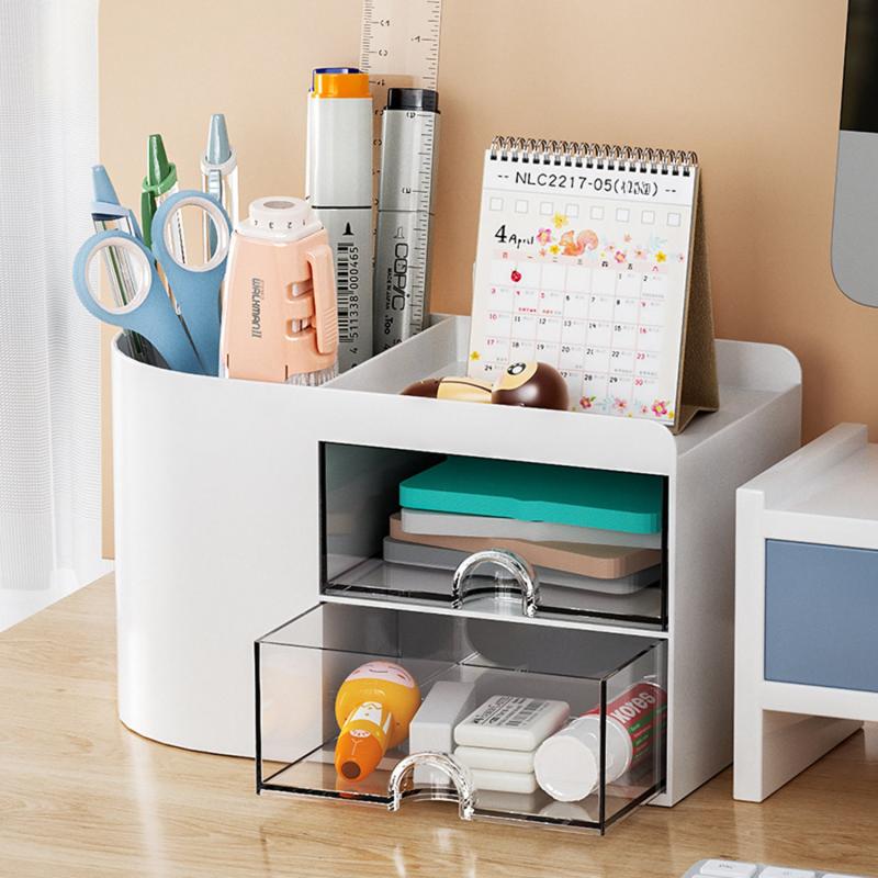Desktop Storage Organizer Pen Pencil Card Holder Box Container