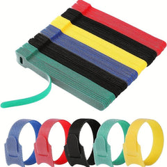 50pcs Adjustable Cable Ties with Hook and Loop - Cord Organizer Straps