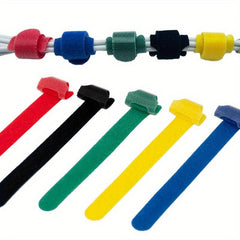 50pcs Adjustable Cable Ties with Hook and Loop - Cord Organizer Straps