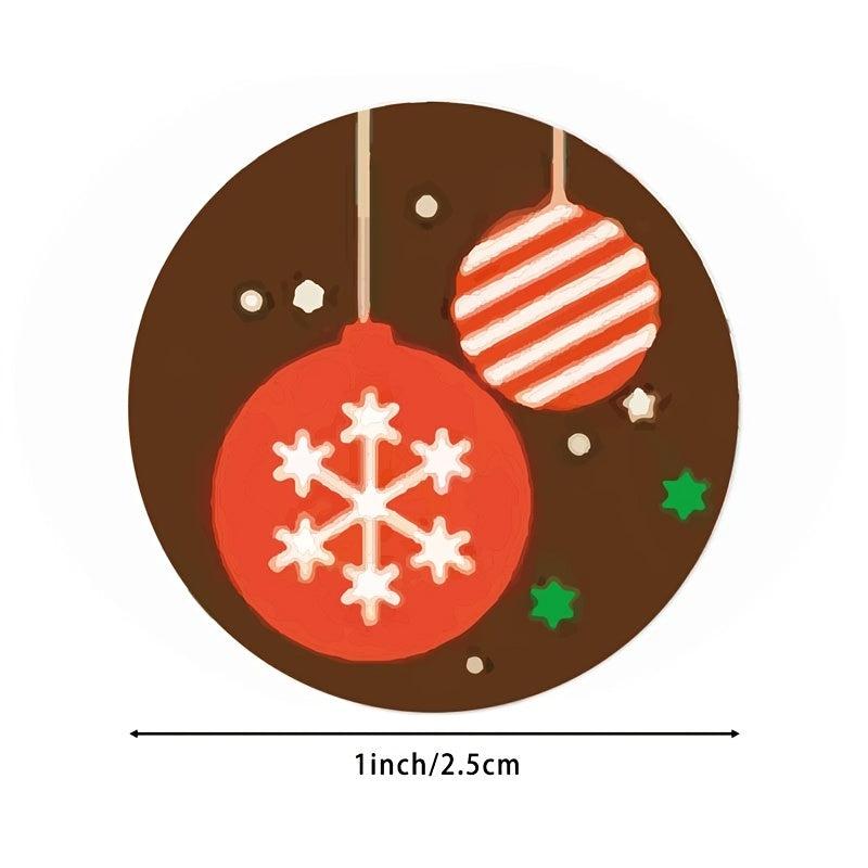 500 Cartoon Christmas Stickers Roll Santa Claus Series
