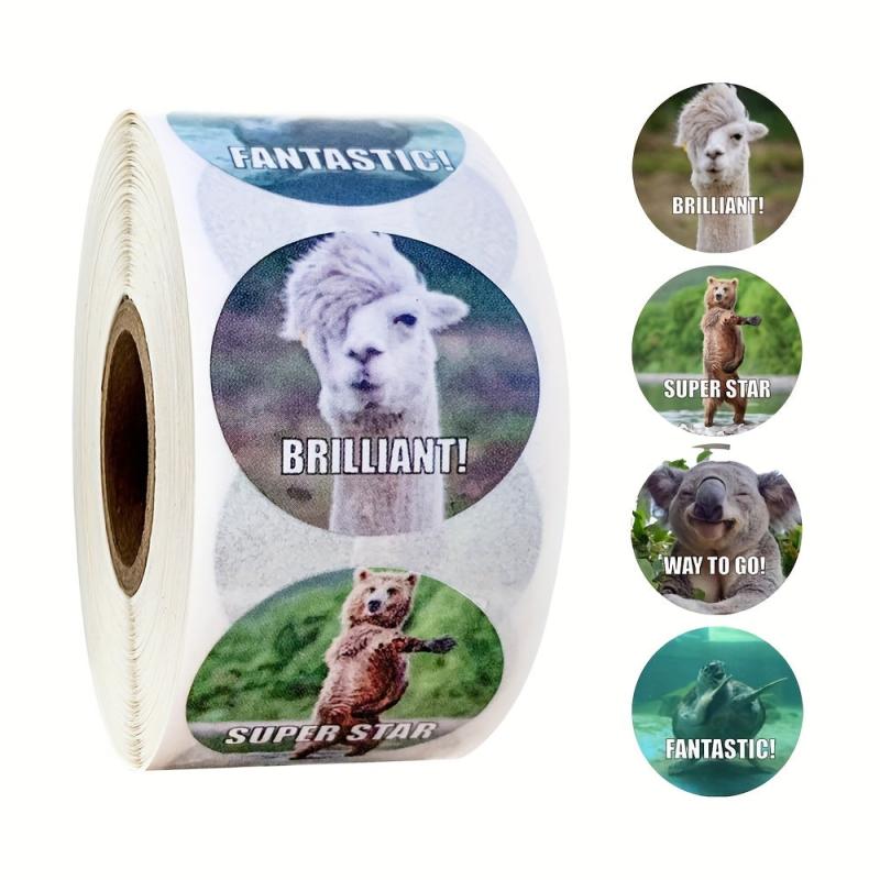 500pcs Animals Cartoon Stickers for Students Teacher Reward Sticker