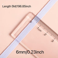3MM 6MM 10MM Flat Elastic Bands Nylon Rubber Waist Band Sewing Garment Applique