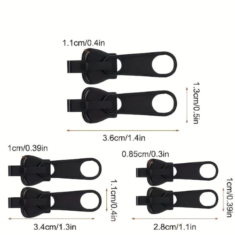 6pcs Bag Zipper Head Plastic/Metal Universal Zipper Head