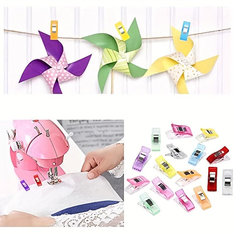 50pcs Sewing Clips Colorful Craft Knitting Safety Clips Paper Binder