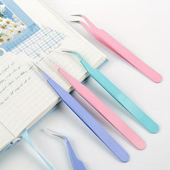6pcs Colorful Scrapbook Tweezers Washi Tape Precision Tweezers
