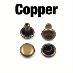 6x6mm Double Cap Rivets Stud Round Nail Rivet Leathercraft Accessories
