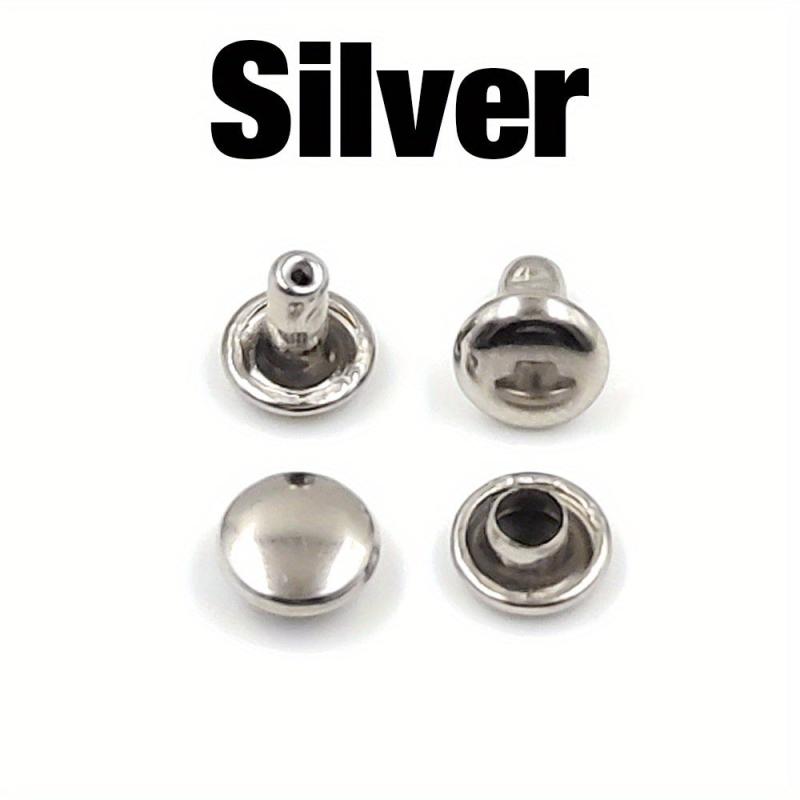6x6mm Double Cap Rivets Stud Round Nail Rivet Leathercraft Accessories