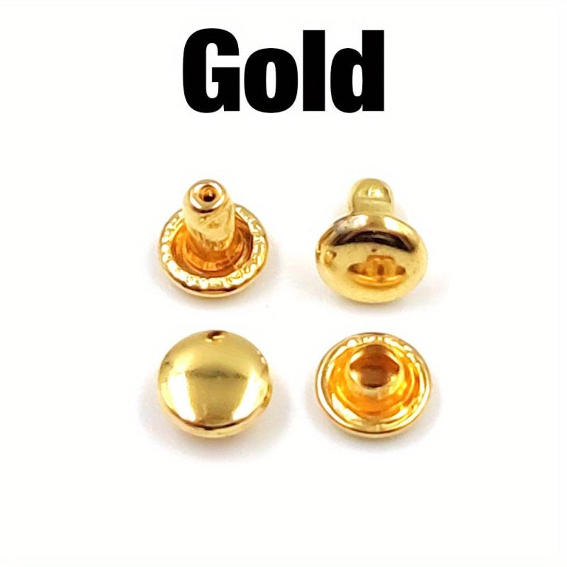 6x6mm Double Cap Rivets Stud Round Nail Rivet Leathercraft Accessories