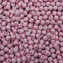 50Pcs 8mm Spiral Rhinestone Acrylic Beads for DIY Jewelry Making