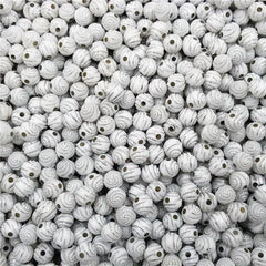 50Pcs 8mm Spiral Rhinestone Acrylic Beads for DIY Jewelry Making