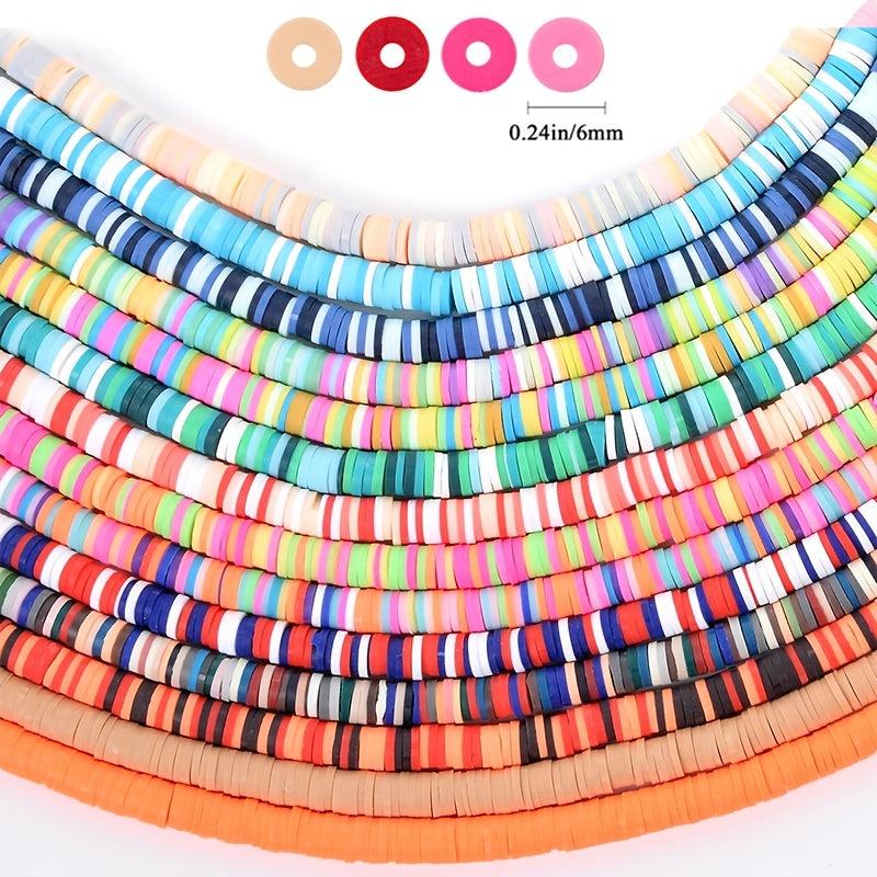 350pcs 6mm Polymer Clay Beads Jewelry Making DIY Bracelets Necklace Earrings