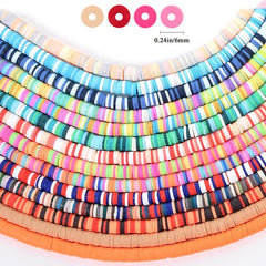 350pcs 6mm Polymer Clay Beads Jewelry Making DIY Bracelets Necklace Earrings