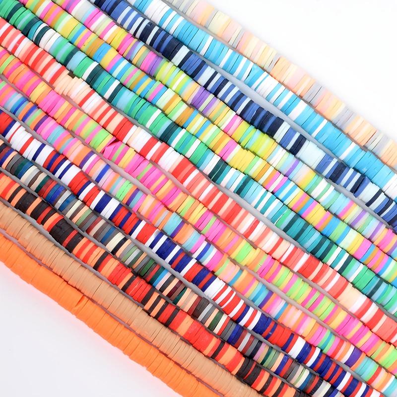 350pcs 6mm Polymer Clay Beads Jewelry Making DIY Bracelets Necklace Earrings