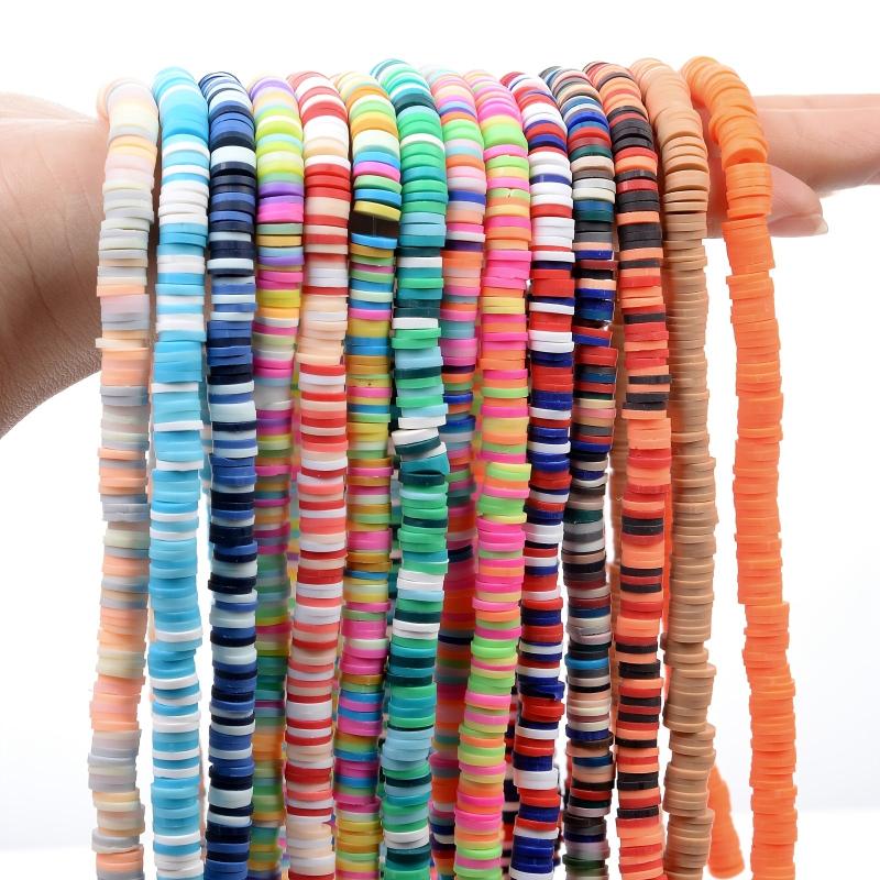 350pcs 6mm Polymer Clay Beads Jewelry Making DIY Bracelets Necklace Earrings