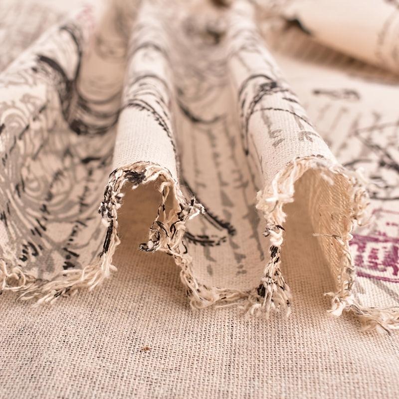 1pc Tower Printed Cotton Linen Fabric For Quilting DIY Sewing