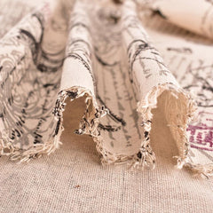 1pc Tower Printed Cotton Linen Fabric For Quilting DIY Sewing