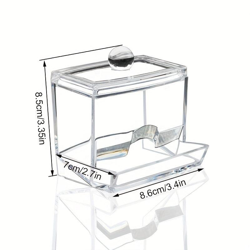 Clear Cotton Swabs Storage Holder Dispenser Bathroom Organizer